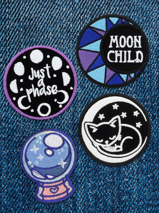 Moon Child Iron On Patch Pack - 2