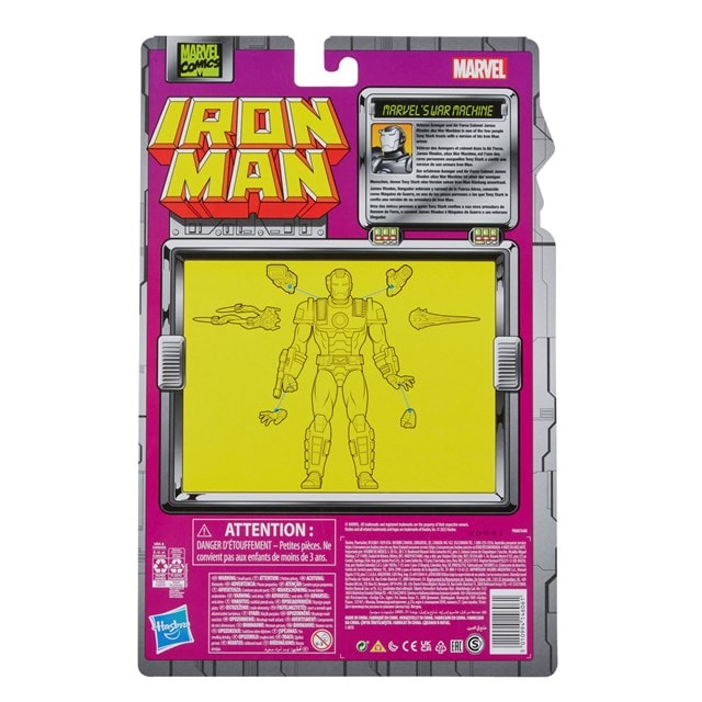F3448 6 Accessories Marvel Legends Series War Machine 6-inch Action Figure Iron Man Toy Multicolored 