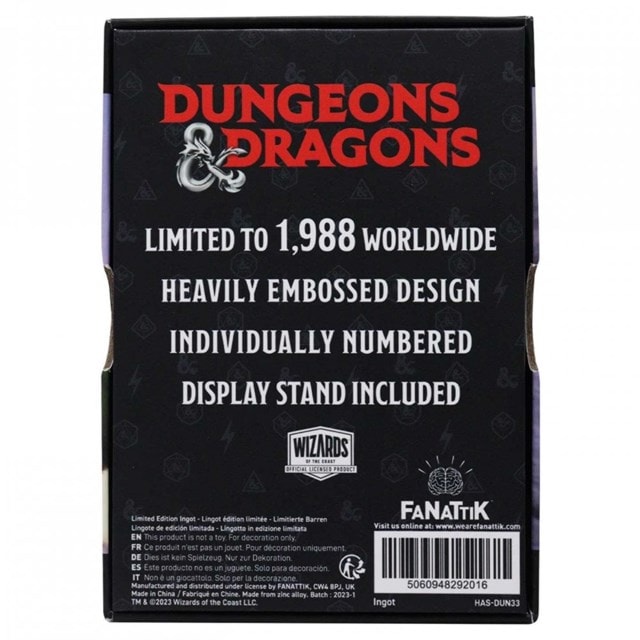 Legend Of Drizzt 35th Anniversary Dungeons & Dragons Ingot - 2