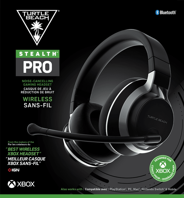 Turtle Beach Stealth Pro Wireless 7.1 Noise-Cancelling Xbox Gaming Headset - Black - 14