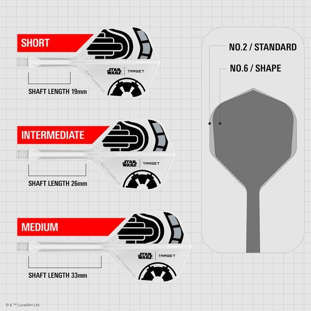 Storm Trooper Star Wars Moulded Darts Flights & Shafts - 3