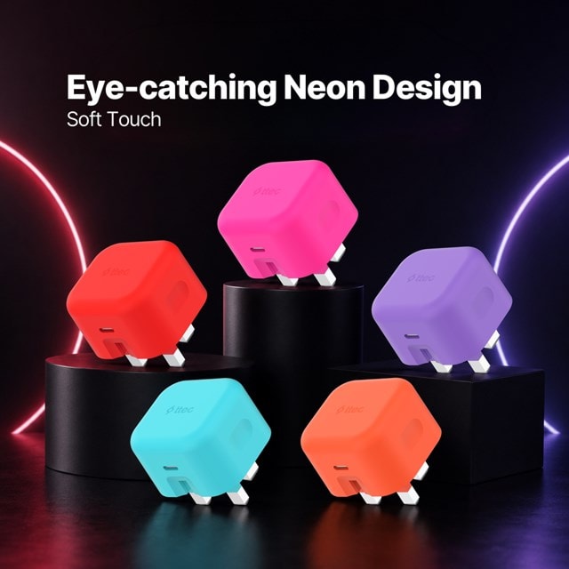 Ttec SmartCharger Pro Neon Red 20W Wall Plug and USB-C Cable Pack - 5
