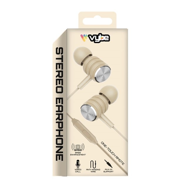 Vybe Stereo Cream Earphones - 2
