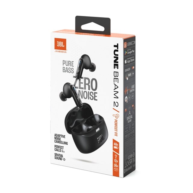 JBL Tune Beam 2 Black Active Noise Cancelling True Wireless Bluetooth Earphones - 8