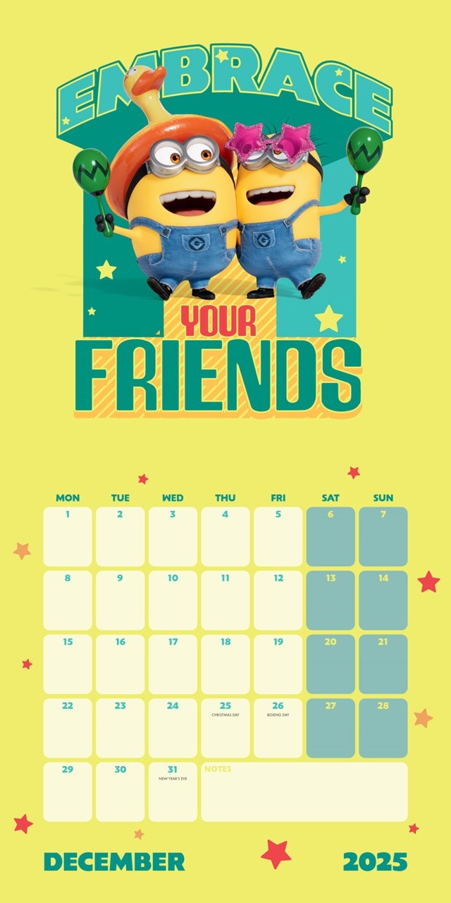 Despicable Me 4 2025 Square Calendar - 4