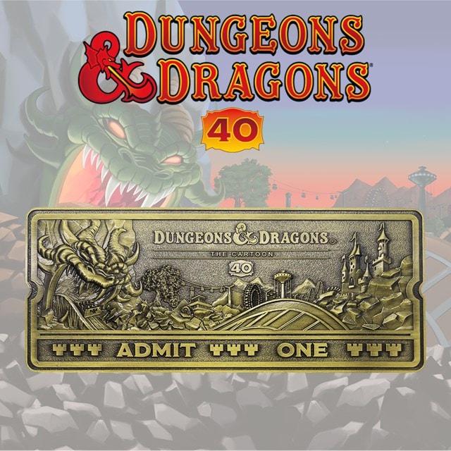 Rollercoaster Ticket Dungeons & Dragons The Cartoon 40th Anniversary Collectible - 1