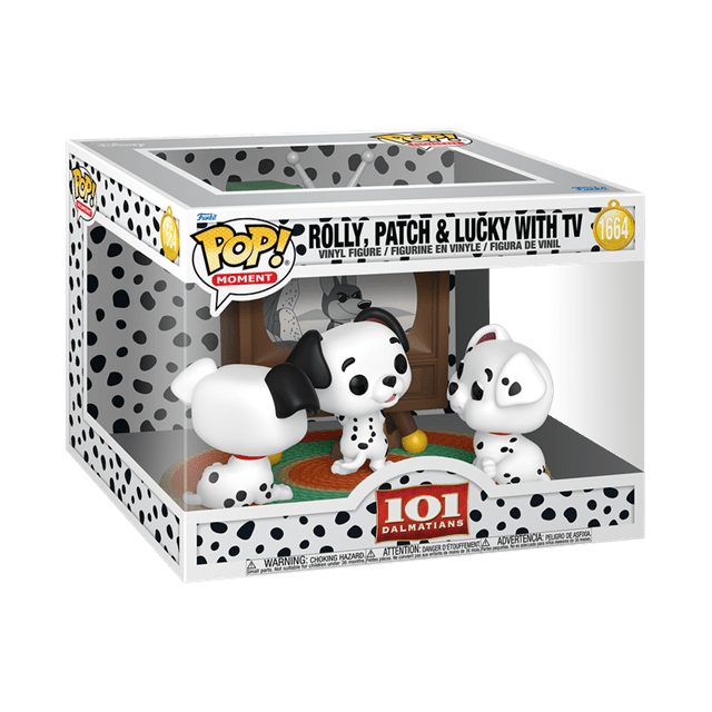 Rolly, Patch & Lucky With TV 1664 101 Dalmatians Funko Pop Vinyl Moment - 2