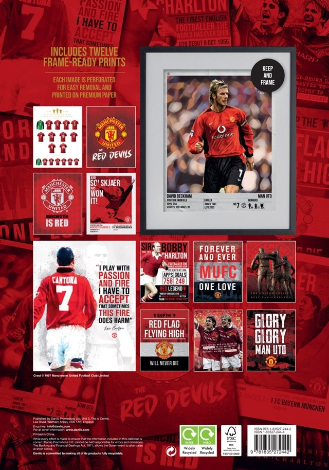 Manchester United FC 2025 A3 Deluxe Calendar - 6