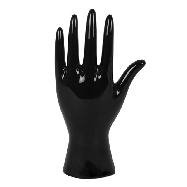 Black Ceramic Palmistry Hand Ornament - 2