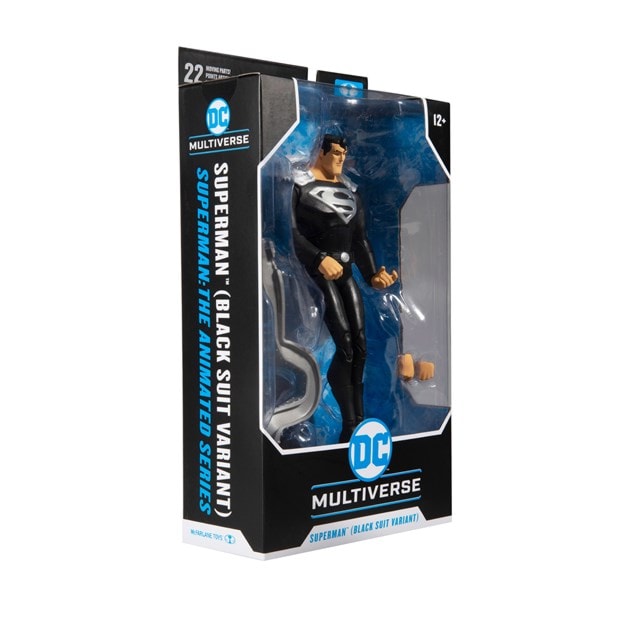 Animated Superman Black Suit DC Multiverse Action Figure - 9