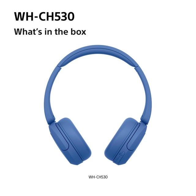 Sony WH-CH530 Blue Bluetooth Headphones - 8
