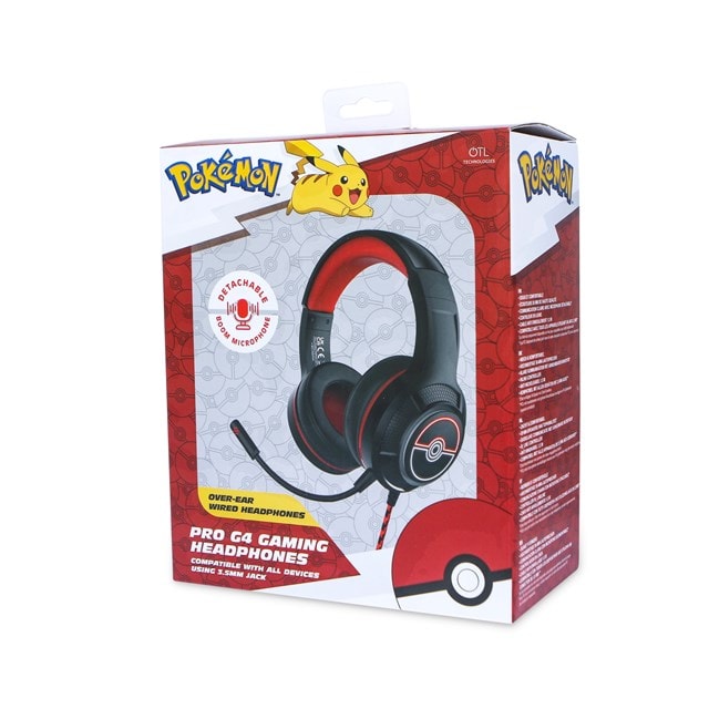 OTL Pokemon Pokeball Black & Red G4 Gaming Headset - 7