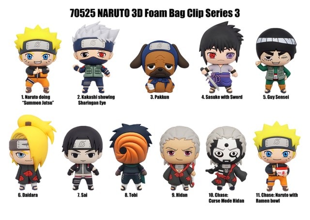 Naruto Series 3 Bag Clips - 2