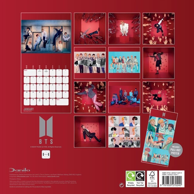 BTS 2025 Square Calendar - 2