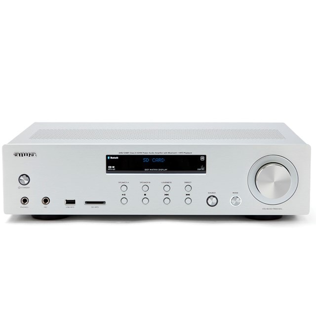 Aiwa AMU-120BTSL Silver Stereo Amplifier - 1