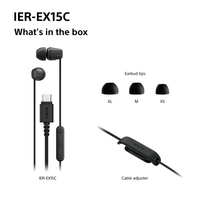 Sony IER-EX15C Black USB-C Earphones - 8