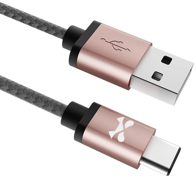 Ghostek NRGline Braided Rose Gold USB-C Cable 3m - 2