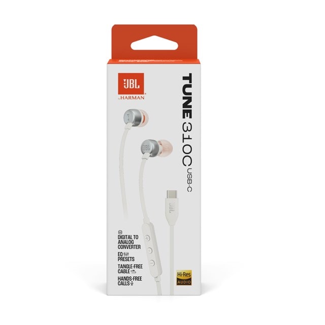 JBL Tune 310C White USB-C Earphones - 8