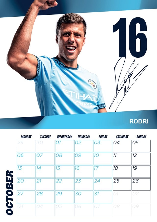 Manchester City FC 2025 A3 Calendar - 2