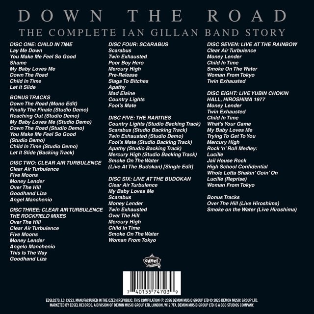 Down the Road: The Complete Ian Gillan Band Story | HMV Store