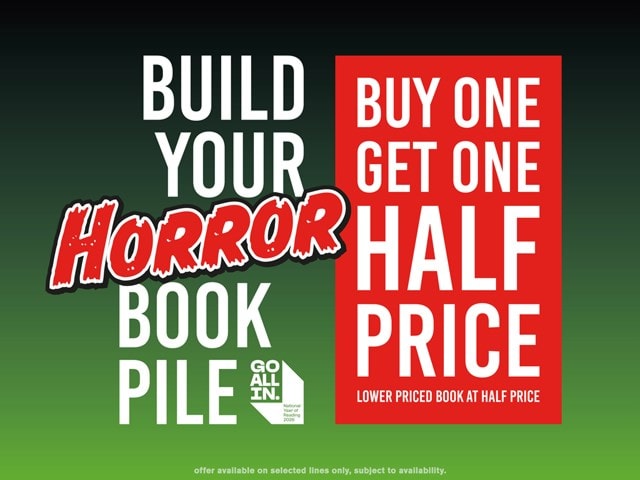 Build Your Horror Book Pile - Buy One Get One Half Price