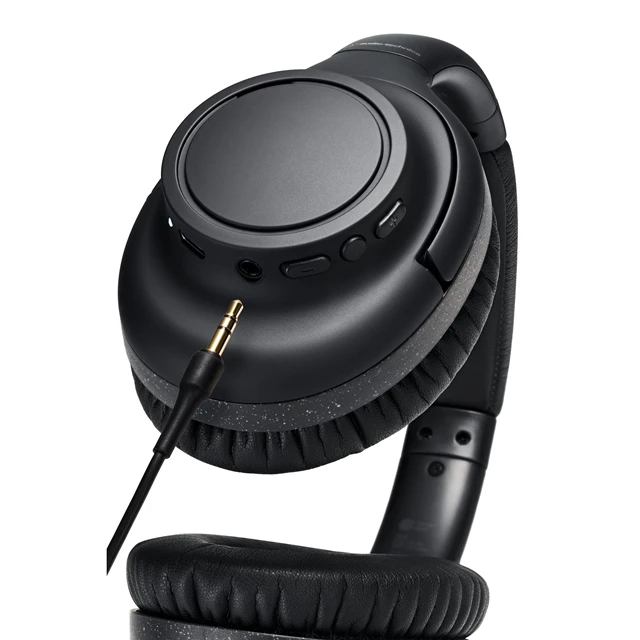 Audio-technica ath-s300bt črne slušalke priključek 3,5 mm in upravljanje