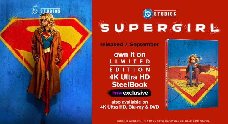 Shop All Supergirl Movie hmv exclusive 4K SteelBook, 4K Ultra HD, Blu-ray & DVD, Merchandise, Clothing, Graphic Novels, Movies and TV Shows