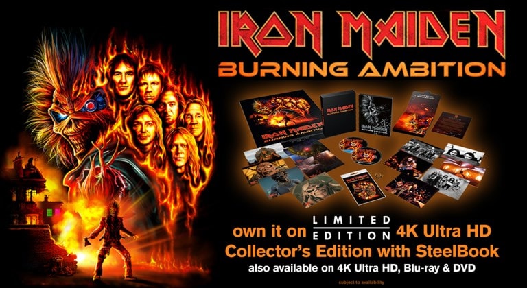 Iron Maiden Burning Ambition 4K Collector's Edition SteelBook Pre-order Now