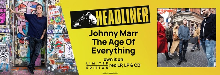 Shop Johnny Marr's new album 'The Age of Everything' and catalogue on CD & Vinyl
