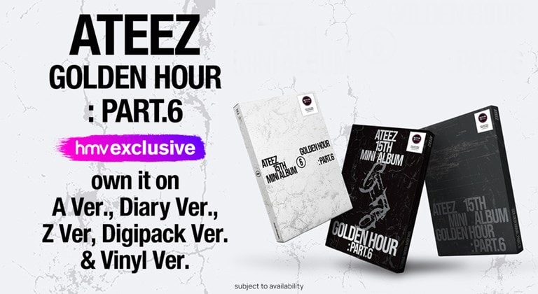 Shop ATEEZ's new album 'ATEEZ - GOLDEN HOUR: Part.6 (hmv Exclusive)' and catalogue on CD & Vinyl