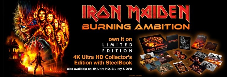Iron Maiden Burning Ambition 4K Collector's Edition SteelBook Pre-order Now