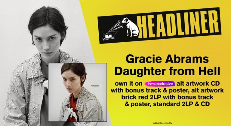 Shop Gracie Abrams' new album 'Daughter from Hell' and catalogue on CD & Vinyl