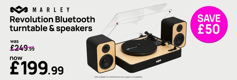 shop House Of Marley Revolution Bluetooth Turntable & Speakers for Only £199.99. Was £249.99. Save £50
