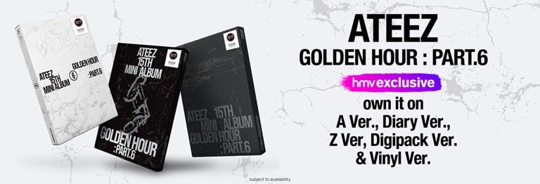 Shop ATEEZ's new album 'ATEEZ - GOLDEN HOUR: Part.6 (hmv Exclusive)' and catalogue on CD & Vinyl