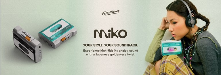 Shop Miko Bluetooth Cassette Players in Mint Green  or Smoke Grey.