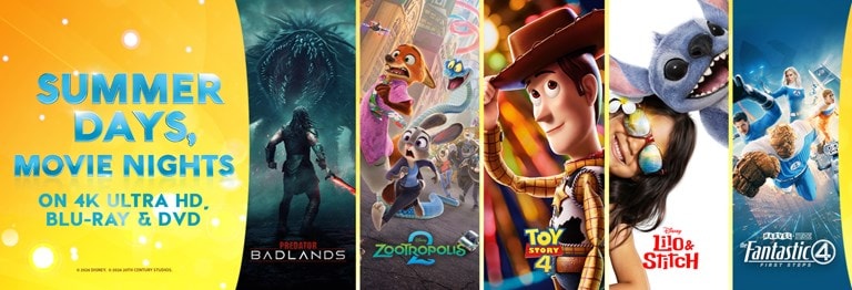 Disney Summer Days Movie Nights Promotion on 4K Ultra HD, Blu-ray & DVD