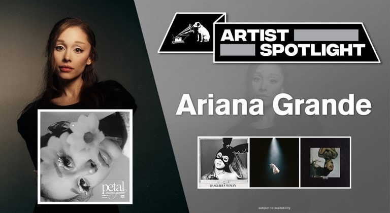 Shop Ariana Grande's new album 'Petal' and catalogue on CD & Vinyl