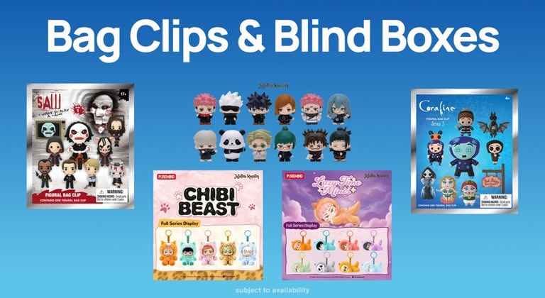 Shop the latest bag clips, blind boxes and all mystery merch
