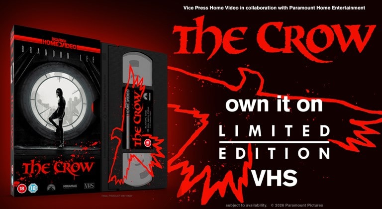 The Crow Limited Edition VHS Vice Press Pre-order Now