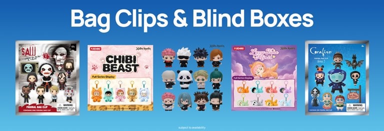 Shop the latest bag clips, blind boxes and all mystery merch