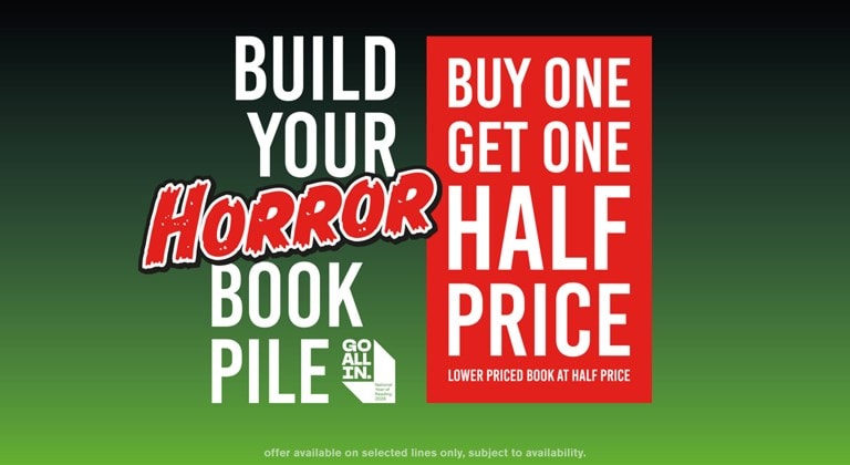 Buy One Get One Half Price on Horror Books. Shop Now