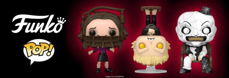 Shop Funko Pop Vinyl from top horror franchises such as Saw, Terrifier and more
