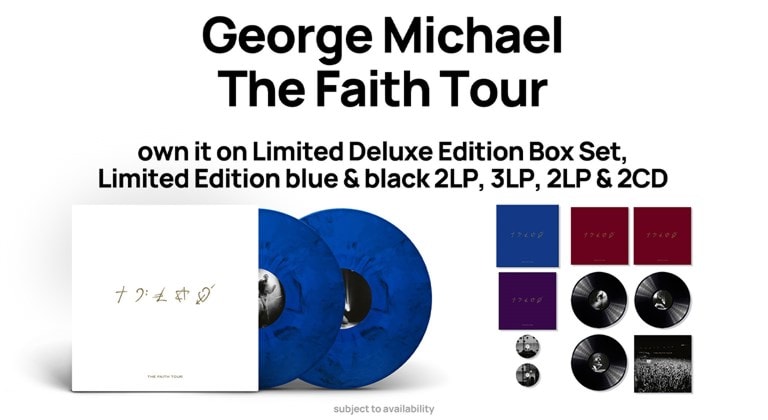 Shop George Michael's new album 'The Faith Tour' and catalogue on CD & Vinyl