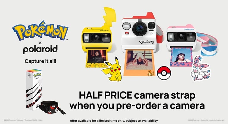Polaroid x Pokémon: Cameras, Film, Camera Case, Film Case, Camera Strap