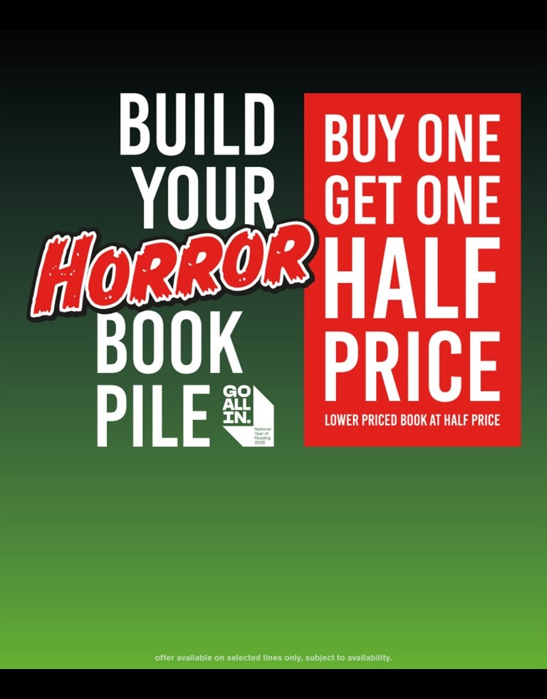 Build Your Horror Book Pile - Buy One Get One Half Price