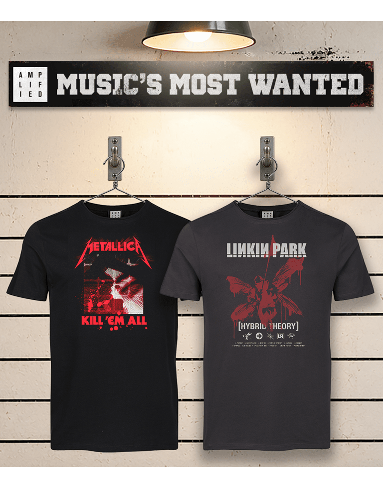 Shop your favourite music artists and bands at Amplified Clothing