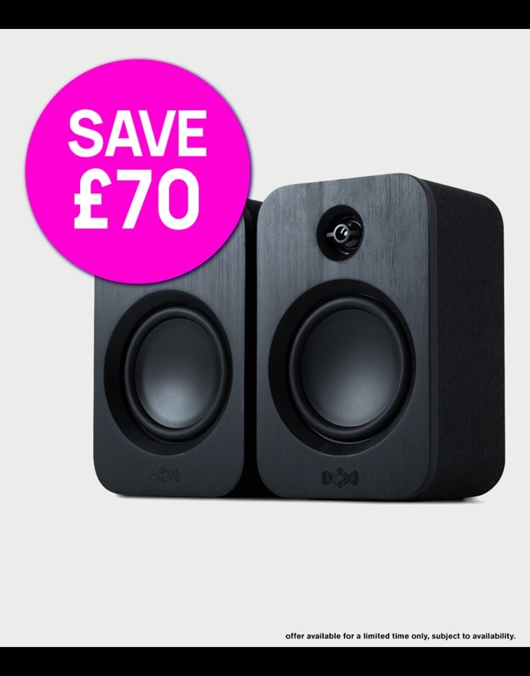 House Of Marley Get Together Duo Black Bluetooth Bookshelf Speakers