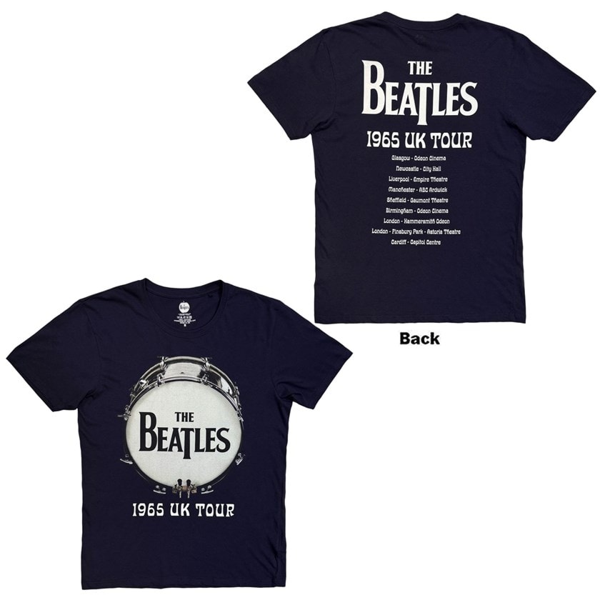 The Beatles 1965 UK Tour Dates Navy Tee