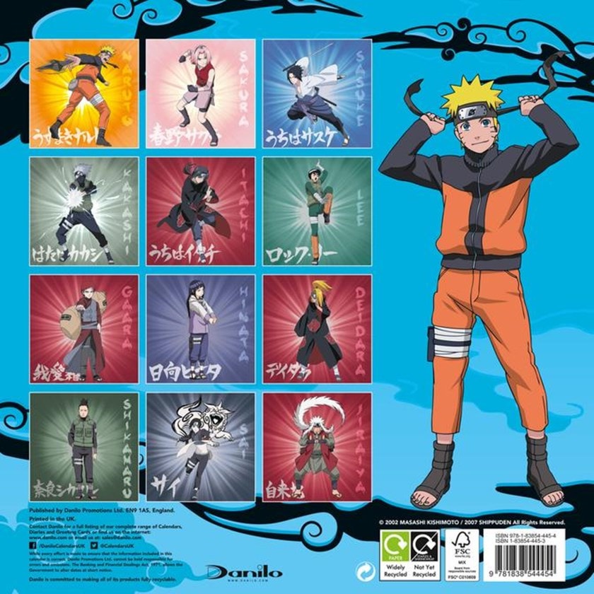 Naruto: Square 2021 Calendar | Calendars | Free shipping over £20 | HMV