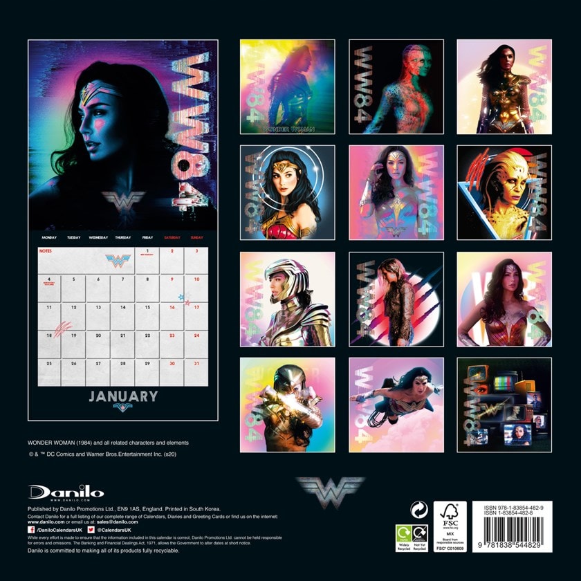 Wonder Woman Square 2021 Calendar Calendars Free shipping over £20